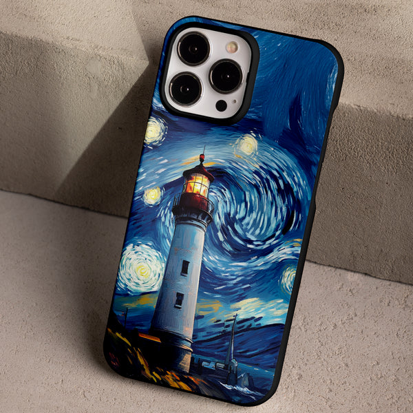 LIGHTHOUSE - 🌌🌊 Yıldızlı Gecede Deniz Feneri Telefon Kılıfı